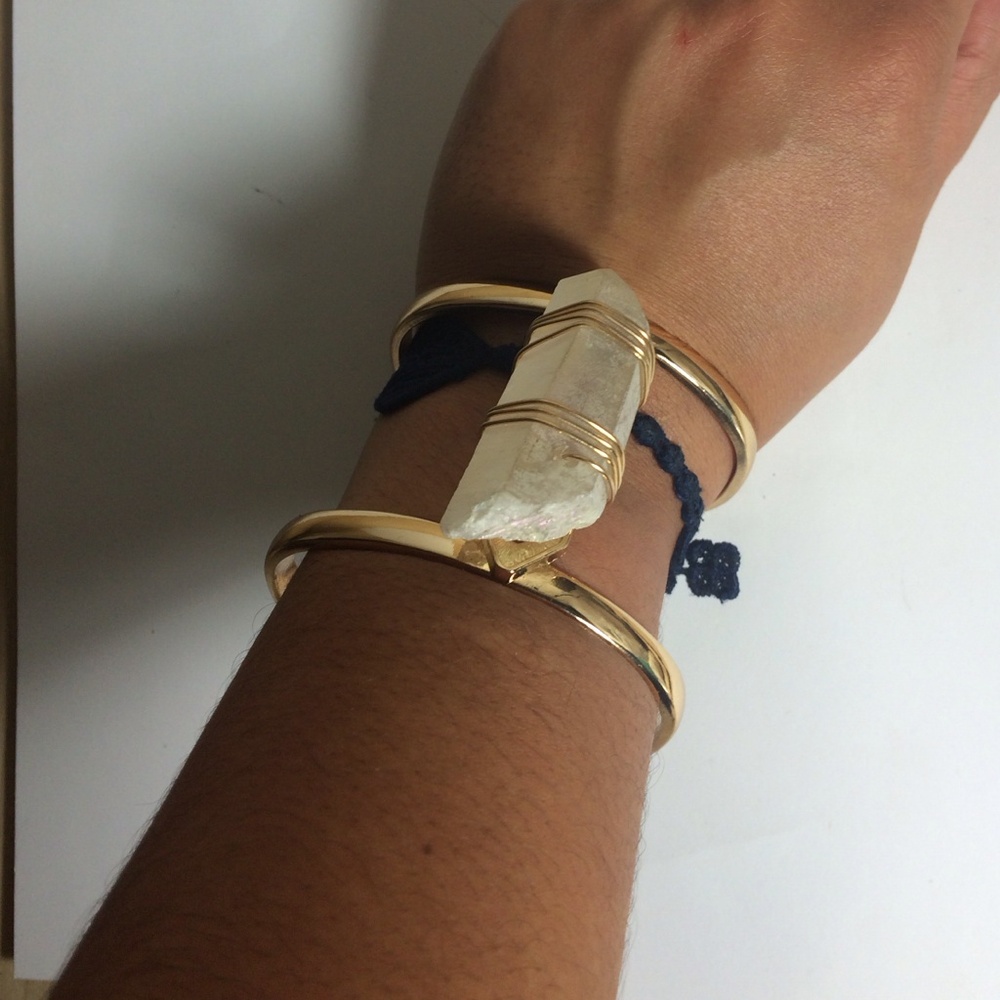 Large Quartz Statement Cuff Urban Outfitters - image 3